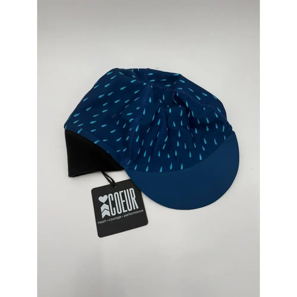 Coeur Thermal Cycling Cap One Size NWT Puddles Raindrop Hat Triathlon Sports NWT